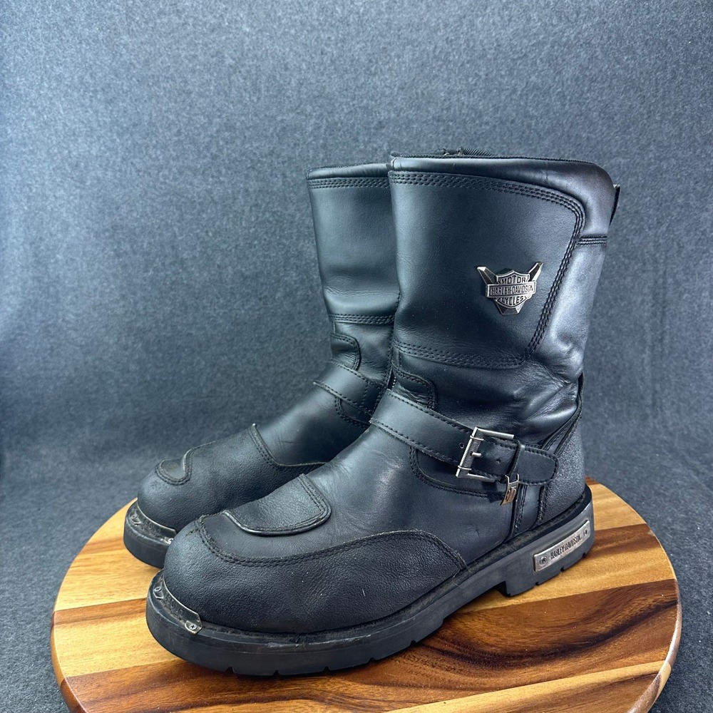 Harley-Davidson Men's 13 Shift Engineer Zip Black 9-Inch Motorcycle Boots D95115 - Picture 7 of 15